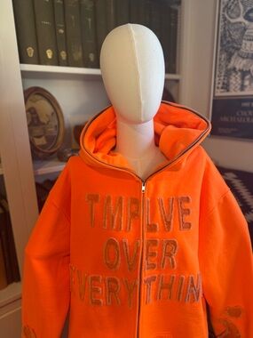 TMPLVE workwear orange streetwear hoodie NWOT